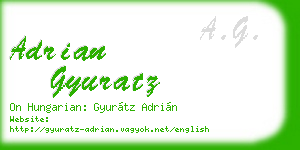 adrian gyuratz business card